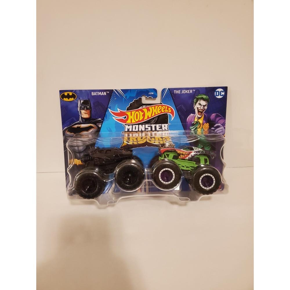 Hot Wheels Monster Trucks Batman VS The Joker Black Green 1:64 Scale Diecast‎